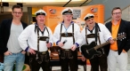 Lachrundfahrt im Aufrag von JUNIMEDIA Matrosen in Lederhosen Pressekonferenz