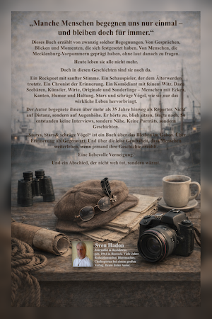 Buch Sven Hadon Storys Stars und schräge Vögel - Rückseite